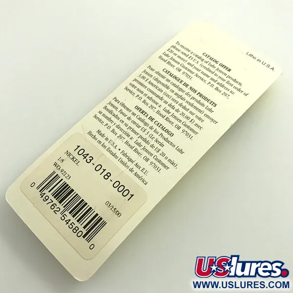  Luhr Jensen Lil Minno, nikiel, 4 g błystka wahadłowa #9552