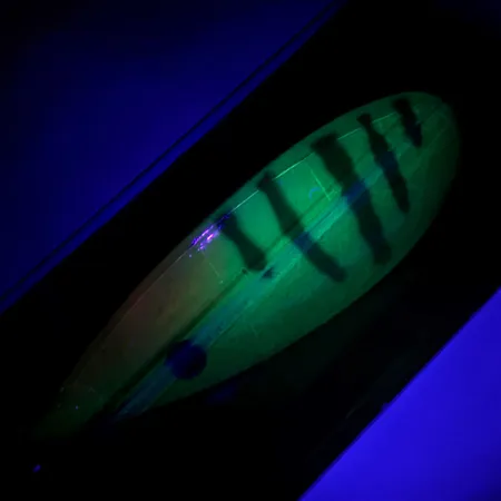 Błystka antyzaczepowa Johnson Silver Minnow UV (świeci w ultrafiolecie), Ognisty Tygrys (Fire Tiger)/Nikiel, 14 g błystka wahadłowa #6308