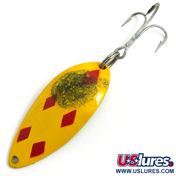 Eppinger Dardevle Devle-Dog 7700, Piątka Diamentów/czerwony/żółty/mosiądz, 14 g błystka wahadłowa #6073