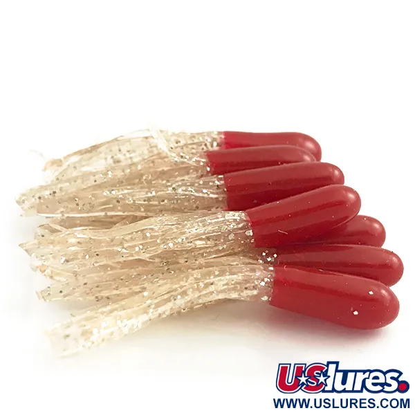 Creme Mini Tail, guma, 12 szt., czerwony/biały/brokat #13301