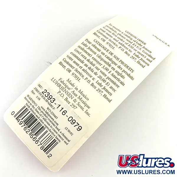  Luhr Jensen Hot Tail, nikiel/Ognisty Tygrys (Fire Tiger), 1,8 g błystka obrotowa #6129