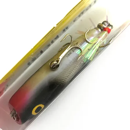 P.J.POP Luhr Jensen drewniany, ręcznie robiony, srebrny/czarny, 17 g wobler #6151