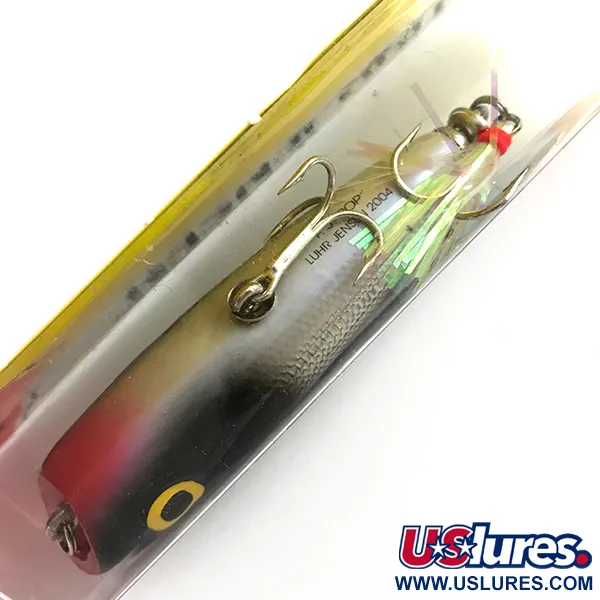  P.J.POP Luhr Jensen drewniany, ręcznie robiony, srebrny/czarny, 17 g wobler #6151