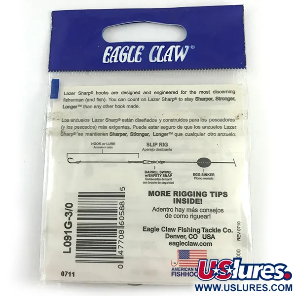 Offsetowy haczyk Eagle claw №3/0 do jigów