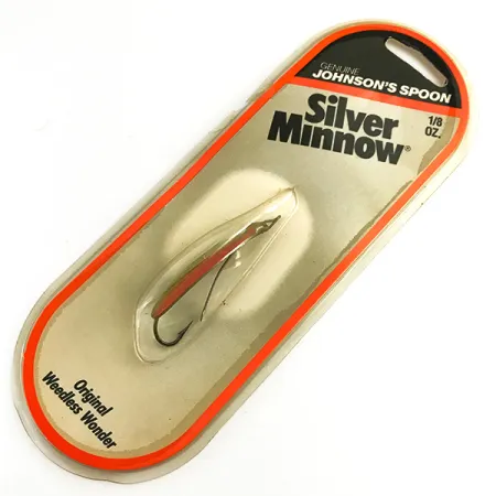 Błystka antyzaczepowa Johnson Silver Minnow, zielony/pomarańczowy/nikiel, 5 g błystka wahadłowa #6193