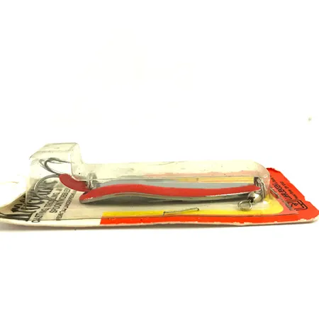 Luhr Jensen Krocodile DIE #4 UV (świeci w ultrafiolecie), nikiel/czerwony, 14 g błystka wahadłowa #6195