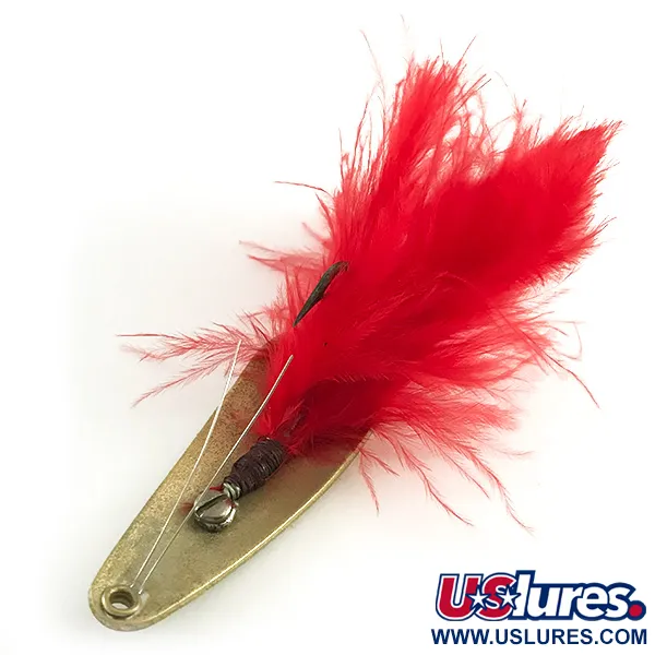  Weezel bait Rex Spoon, mosiądz/czerwony, 12,5 g błystka wahadłowa #6208