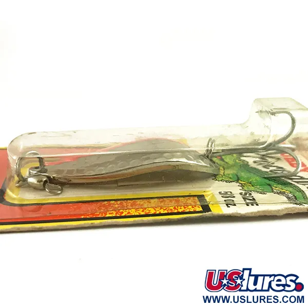  Luhr Jensen Krocodile Stubby UV (świeci w ultrafiolecie), nikiel młotkowany/czerwony UV - świeci w ultrafiolecie, 18 g błystka wahadłowa #6222