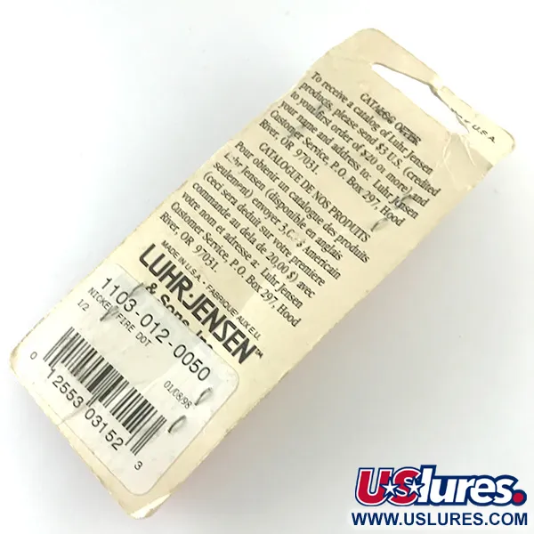 Luhr Jensen Les Davis Hotrod, nikiel/czerwona kropka UV, 14 g błystka wahadłowa #6229