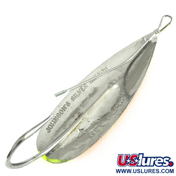  Błystka antyzaczepowa Johnson Silver Minnow UV (świeci w ultrafiolecie), pomarańczowy/zielony/żółty/nikiel/UV - świeci w świetle ultrafioletowym, 21 g błystka wahadłowa #6237