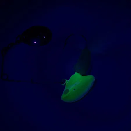 Johnson Beetle Spin, nikiel/żółty/biały, 11 g błystka obrotowa #6292