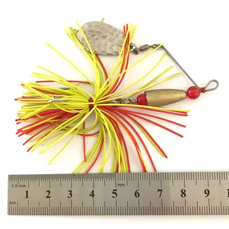 Unknown Spinnerbait, młotkowany nikiel/żółty UV - świeci w ultrafiolecie, 12 g #6327