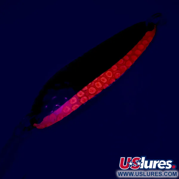 Luhr Jensen Krocodile DIE #3 UV (świeci w ultrafiolecie), młotkowany mosiądz/pomarańczowe, 10 g błystka wahadłowa #6349