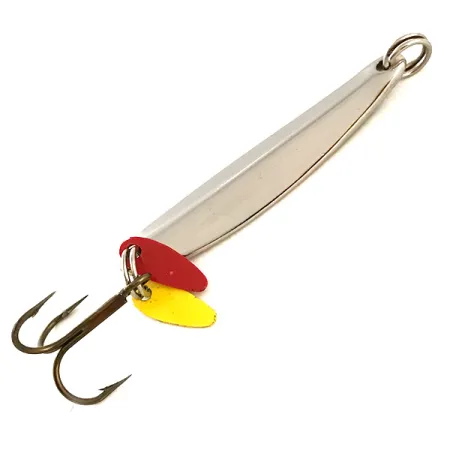 Bay de Noc Swedish Pimple, nikiel/zielony/czerwony/żółty, 7 g błystka wahadłowa #6359