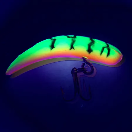 Yakima Bait FlatFish F4 UV (świeci w ultrafiolecie), Fire Tiger (Ognisty Tygrys), 1,4 g wobler #6751