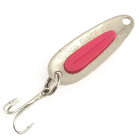 Nebco Pixee UV (świeci w ultrafiolecie), młotkowany nikiel/różowy, 4,5 g błystka wahadłowa #6369