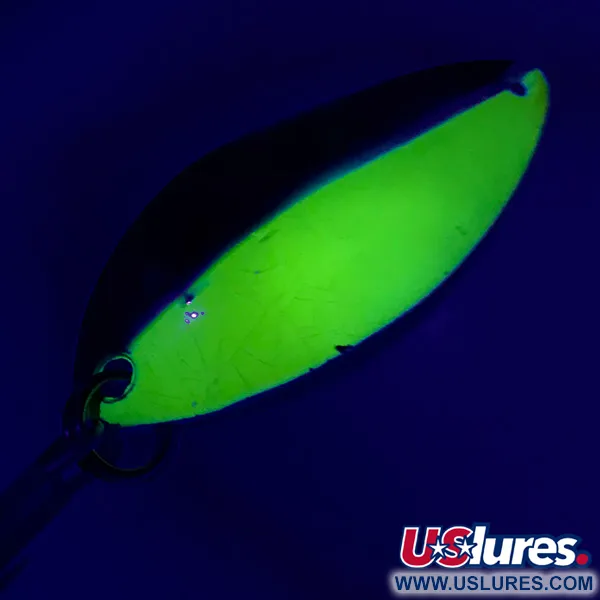 Luhr Jensen Krocodile Stubby UV (świeci w ultrafiolecie), nikiel/żółty UV - świeci w ultrafiolecie, 14 g błystka wahadłowa #6437