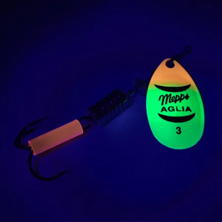 Mepps Aglia 3 Fluo UV (świeci w ultrafiolecie), Fluo Tygrys, 7 g błystka obrotowa #6456