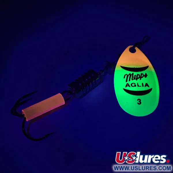  Mepps Aglia 3 Fluo UV (świeci w ultrafiolecie), Fluo Tygrys, 7 g błystka obrotowa #6456