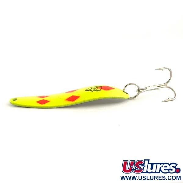 Eppinger Dardevle Cop-E-Cat 7400 UV (świeci w ultrafiolecie), Piątka Diamentów/żółty/czerwony/nikiel, 14 g błystka wahadłowa #6469