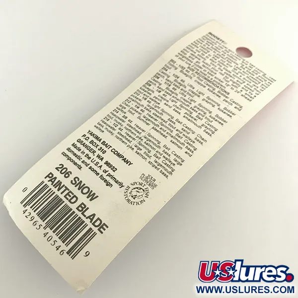 Yakima Bait Worden’s Original Rooster Tail, biały, 1,77 g błystka obrotowa #6579