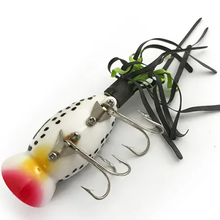 Fred Arbogast Hula Popper, biały tygrys/czerwony, 10 g wobler #6617