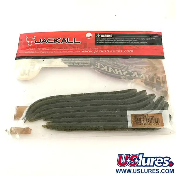 Jackall Flick Shake Worm, guma, 7 szt., Zielony Dyniowy Pieprz #6679