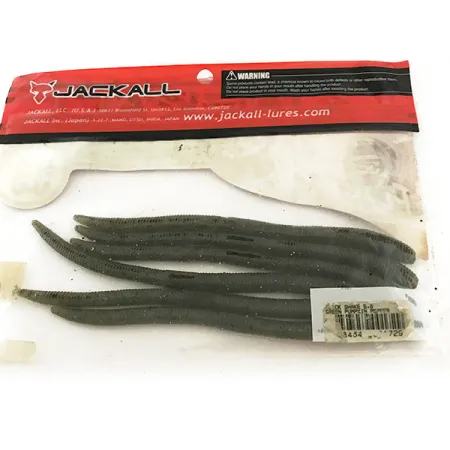 Jackall Flick Shake Worm, guma, Zielony Dyniowy Pieprz #6685