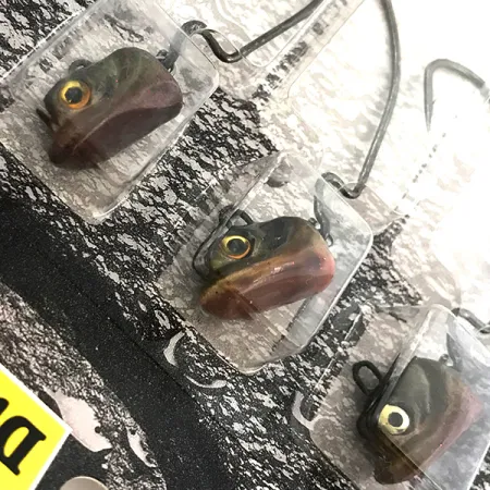 Other DUH!!! Head , zestaw offsetowych główek jigowych, czarny/zielony metalik, 14 g #6721