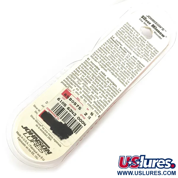  Błystka antyzaczepowa Johnson Silver Minnow, posrebrzane, ze skrzydełkiem, srebro/prawdziwe srebrzenie, 14 g błystka wahadłowa #6797