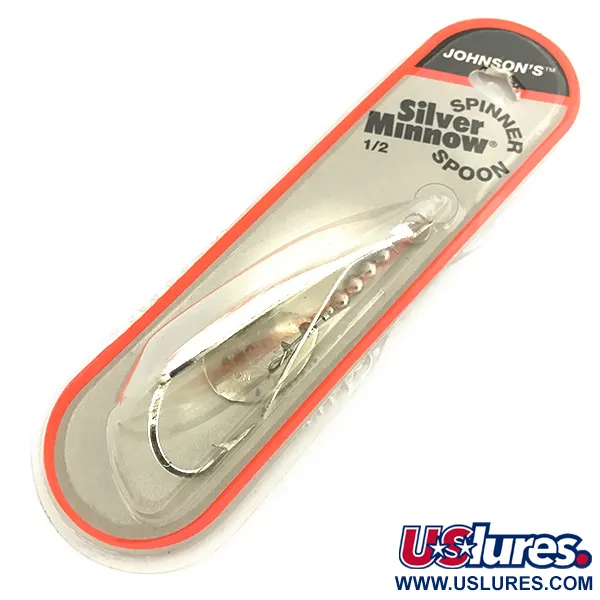  Błystka antyzaczepowa Johnson Silver Minnow, posrebrzane, ze skrzydełkiem, srebro/prawdziwe srebrzenie, 14 g błystka wahadłowa #6797