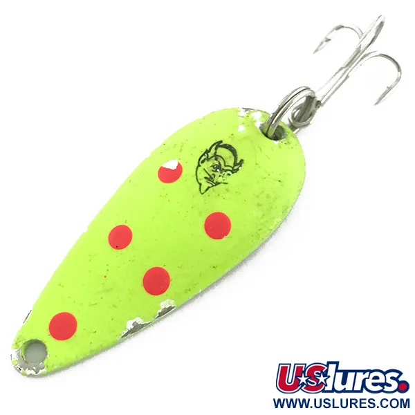 Eppinger Dardevle Spinnie UV (świeci w ultrafiolecie), neonowa zieleń/nikiel, 9 g błystka wahadłowa #6803