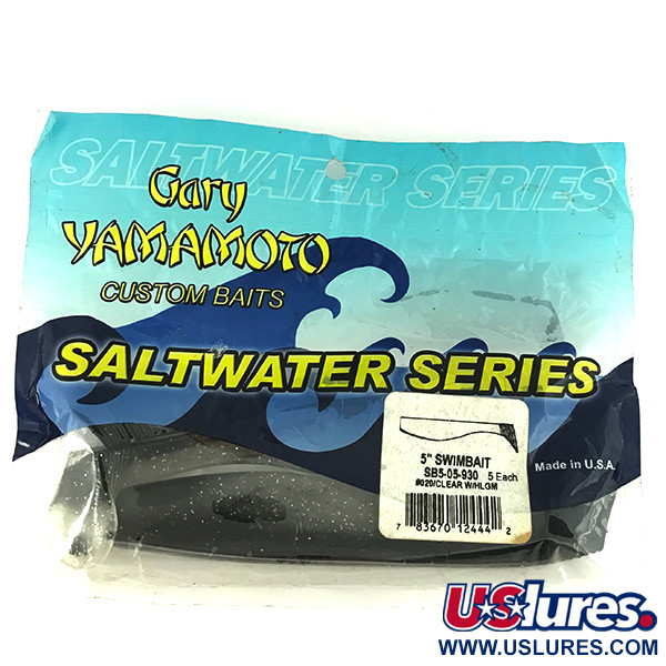 Gary Yamamoto Yamamoto Saltwater series, guma, 3 szt., Czarny z hologramowym brzuchem,  g  #6830