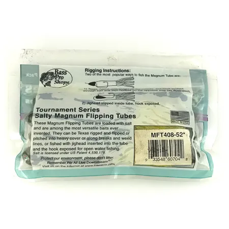 Bass Pro Shops Salty Magnum Flipping Tubes, guma, 8 szt., Zielona dyniowa spódnica Chartreuse #6833