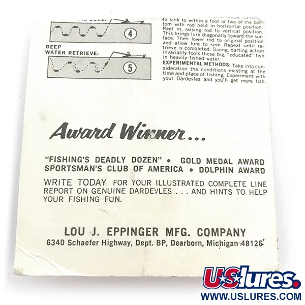 Eppinger Dardevle Midget, czerwony/biały/nikiel, 6 g błystka wahadłowa #6905