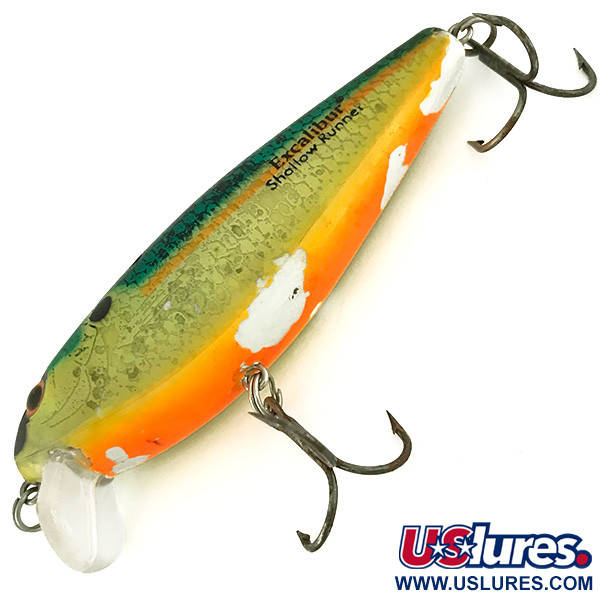 Heddon Excalibur Shallow Runner Bill Dance Swim N Image, złoty/zielony, 12,5 g wobler #6906