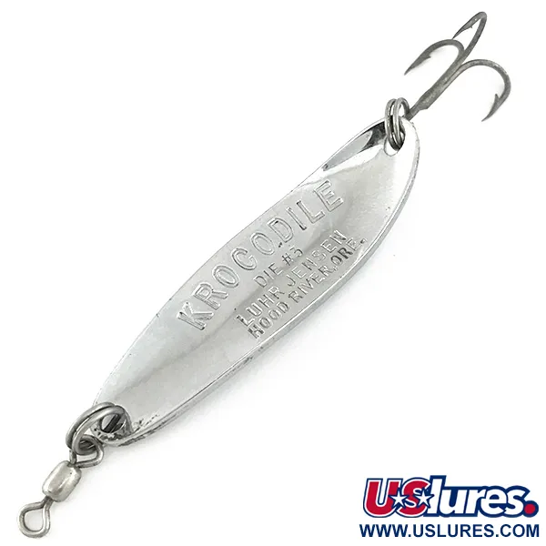 Luhr Jensen Krocodile DIE #3, nikiel, 14 g błystka wahadłowa #6935