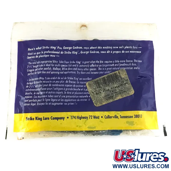  Strike King Bitsy Tube, guma, 10 szt., niebieski płatek,  g  #6953