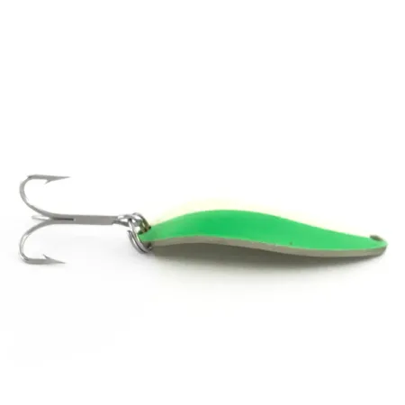 Seneca Little Cleo (Hula Girl, świeci w ciemności), biały/zielony/nikiel, 18 g błystka wahadłowa #6969