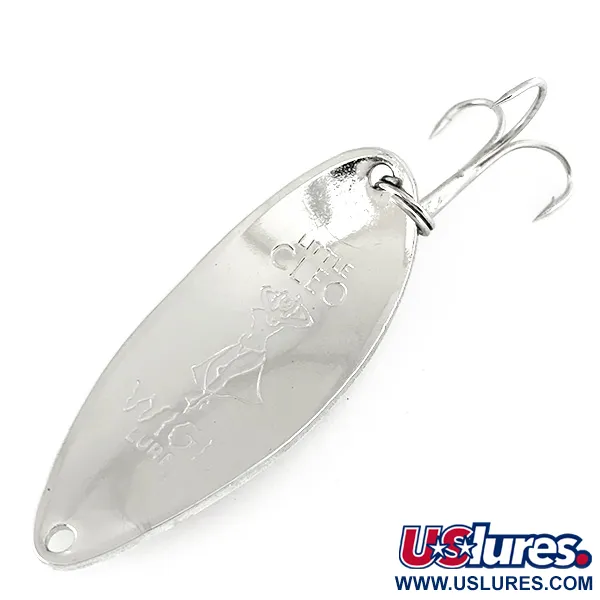 Seneca Little Cleo (Hula Girl, świeci w ciemności), biały/nikiel, 14 g błystka wahadłowa #6998