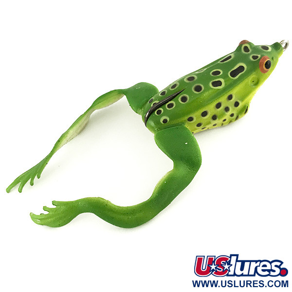 Savage Gear Americas Savage Gear 3D HOLLOW BODY FROG, Błyszczący zielony panterka, 14 g  #7084