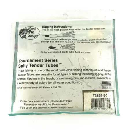 Bass Pro Shops Salty Tender Flipping Tubes, guma, 7 szt., Zielona dynia #7089