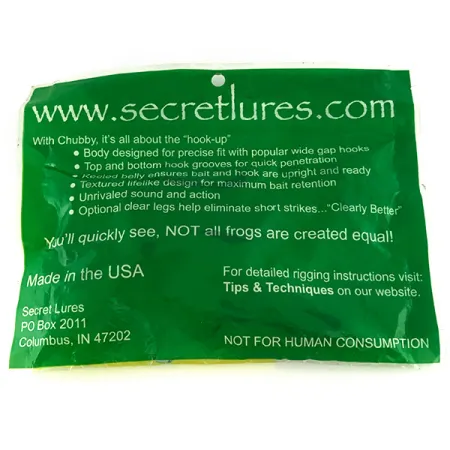 Secret Lures Clear Legged Chubby Frog, guma, 4 szt., Super Shad #7095