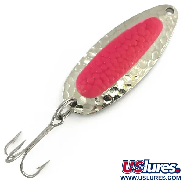  Blue Fox Pixee UV (świeci w ultrafiolecie), młotkowany nikiel/różowy, 14 g błystka wahadłowa #7099