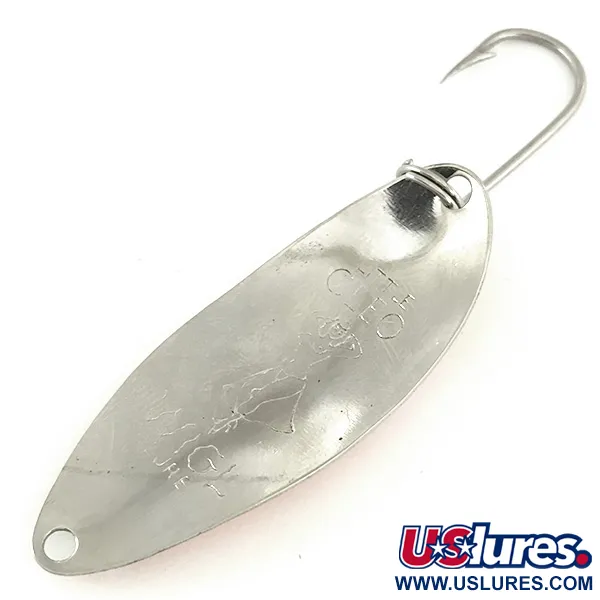 Seneca Little Cleo (Hula Girl) trollingowa (świeci w ciemności), biały/pomarańczowy/nikiel, 5 g błystka wahadłowa #7120