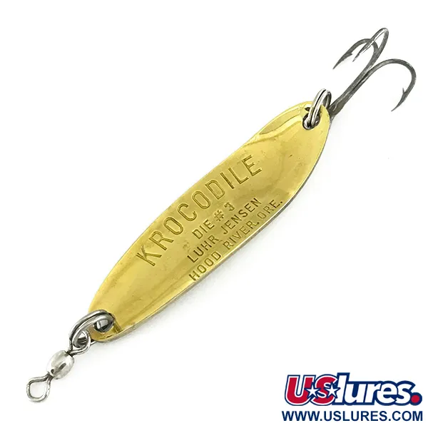 Luhr Jensen Krocodile DIE #3, młotkowane złoto, 10 g błystka wahadłowa #7171