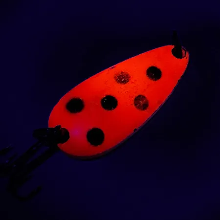 Luhr Jensen UV (świeci w ultrafiolecie), malinowy/czarny/złoty, 7 g błystka wahadłowa #7321