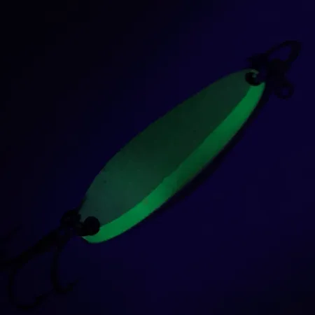 Luhr Jensen Krocodile DIE #3 (świeci w ciemności), biały zielony błystka wahadłowa #7410