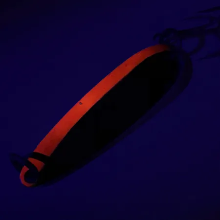 Luhr Jensen Krocodile DIE #4 UV (świeci w ultrafiolecie), nikiel/czerwony, 19 g błystka wahadłowa #7411