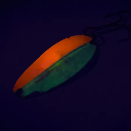 TODDCO Main liner UV (świeci w ultrafiolecie i w ciemności), czerwony/biały/nikiel Glow - świeci w ciemności. UV - świeci w ultrafiolecie, 11 g błystka wahadłowa #7451